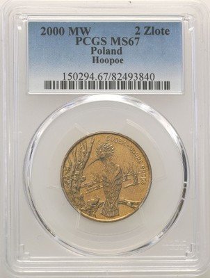 2 złote 2000 dudek PCGS MS67