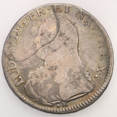 Francja Ludwik XV ecu 1734 H la Rochelle st.4
