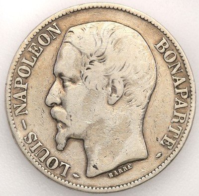 Francja 5 franków 1852 A Paris st.3
