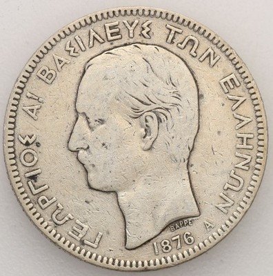 Grecja 5 drachm 1876 st.3