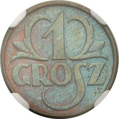 II RP 1 grosz 1936 NGC MS64 BN