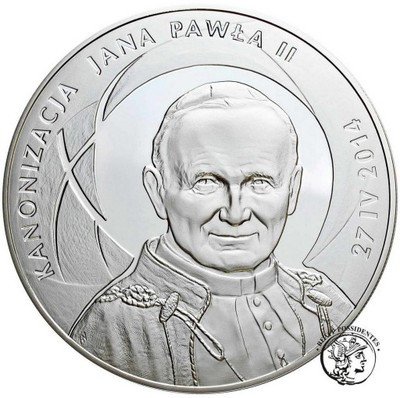 500 zł Kanonizacja Jana Pawła II SREBRO 1 kg st.L