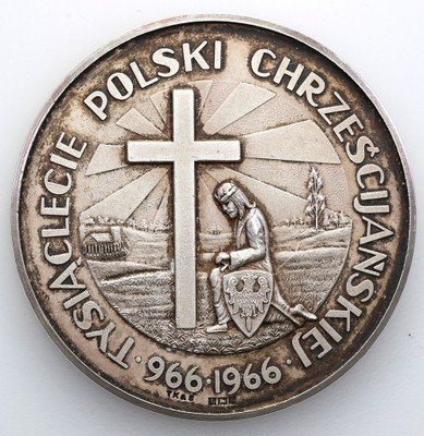 Medal 1966 Prezydent i rząd SREBRO st.1 RZADKIE