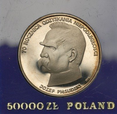 50 000 złotych 1988 Piłsudski LUSTRZANKA st.L-