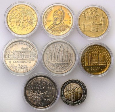 2 złote GN MIX 1995-1998 zestaw 6 szt. różne st.1