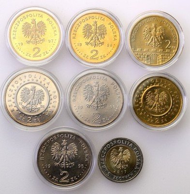 2 złote GN MIX 1995-1998 zestaw 6 szt. różne st.1