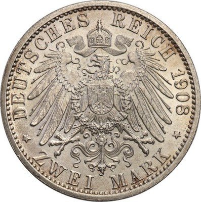 Niemcy Sachsen-Weimar-Eisenach 2 Marki 1908 st.1