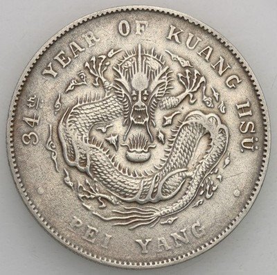 Chiny Chihli (Year 34) 1908 dolar st.3