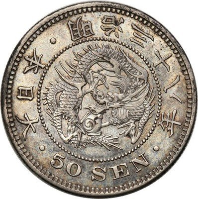 Japonia 50 sen Yr 38 (1905) st.2