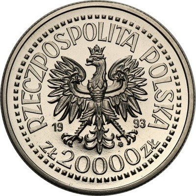 PRÓBA Nikiel 20 000 zł 1993 Jagiellończyk st.L