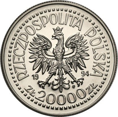 PRÓBA Nikiel 20 000 złotych 1994 Mennica st.L