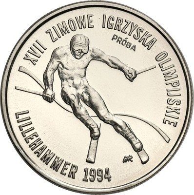 PRÓBA Nikiel 20 000 złotych 1993 Lillehammer stL