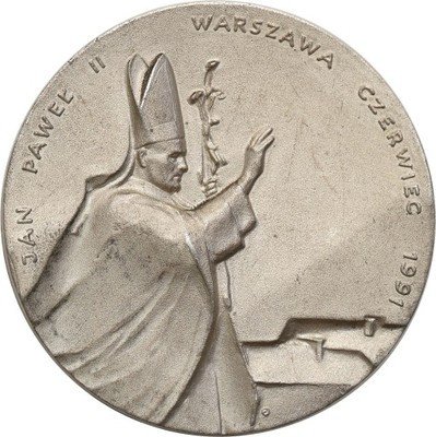 Polska medal 1991 Papież Jan Paweł II SREBRO st.1-