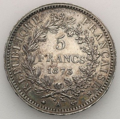 Francja 5 franków 1873 A st.2