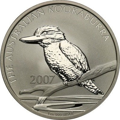 Australia dolar 2007 Kookaburra (uncja srebra) st.