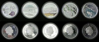 Australia 1 dolar 2008 Discover set 5 szt. st.L