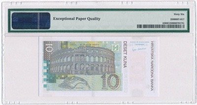Banknot Chorwacja 10 kuna 2004 PMG 66 EPQ