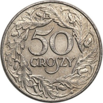 II RP 50 groszy 1938 st.1-/2+