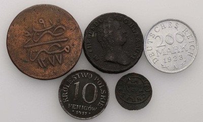 Europa monety różne zestaw 5 sztuk st.3