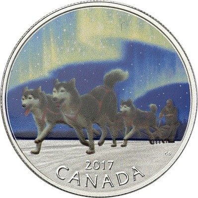 Kanada 10 dolarów 2017 psi zaprzęg st.L