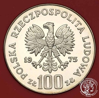 PRÓBA Srebro 100 złotych 1975 Zamek Królewski st.L