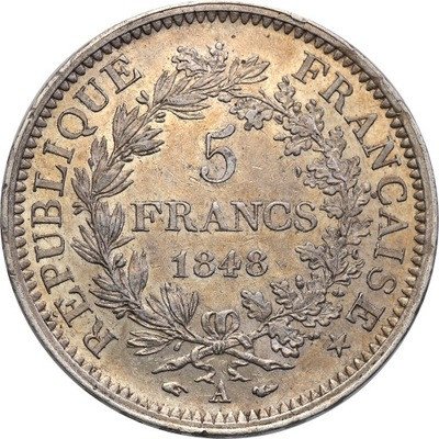 Francja 5 franków 1848 A st.2+