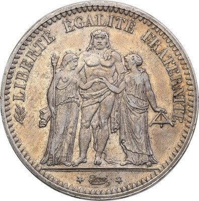 Francja 5 franków 1848 A st.2+
