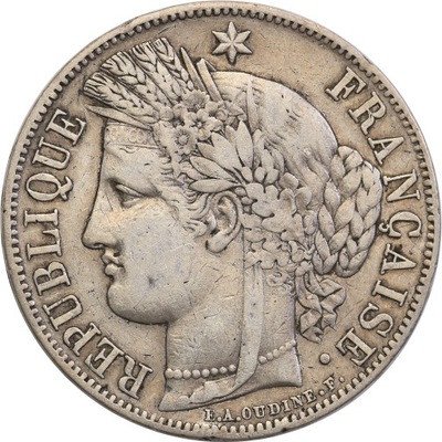Francja 5 franków 1850 A st.3+