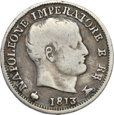 Włochy 5 Soldi 1813 M (Mediolan) Napoleon I st.3+