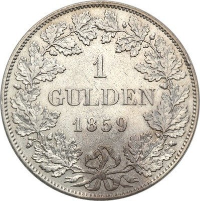 Niemcy Bawaria 1 Gulden 1859 st.3+