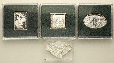 10 złotych 2005-2011 zestaw 4 sztuk różne st.L