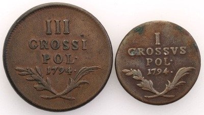 Polska 3 + 1 grosz 1794 dla Galicji st.3