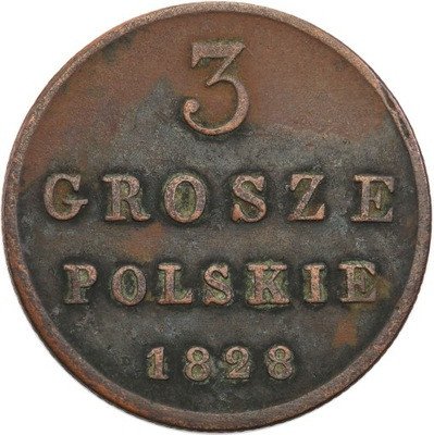 Polska 3 grosze (trojak) 1828 FH st.3