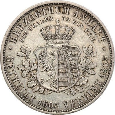 Niemcy Anhalt TALAR 1863 A st.3+