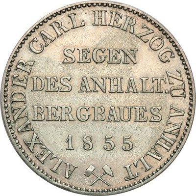 Niemcy Anhalt TALAR 1855 A st.3+