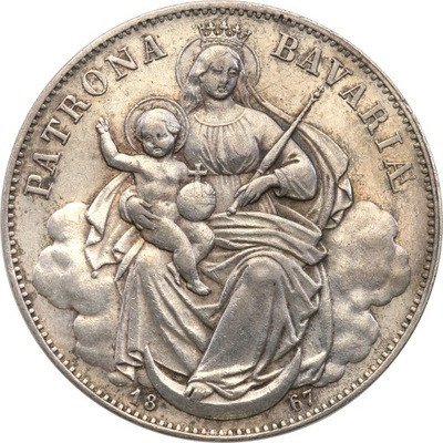 Niemcy Bawaria TALAR 1867 Marientaler st.3+