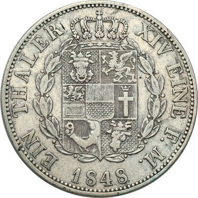 Niemcy Mecklenburg-Schwerin TALAR 1848 A st.3