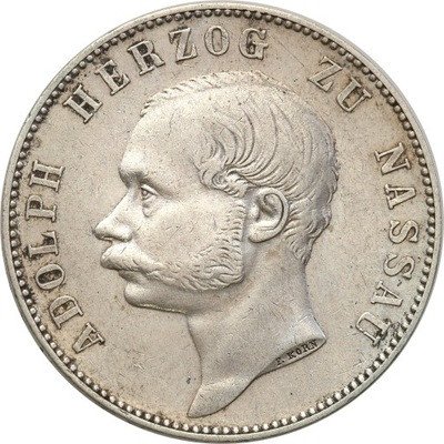 Niemcy Nassau TALAR 1863 st.3+