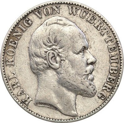 Niemcy Wirttembergia TALAR 1865 st.3