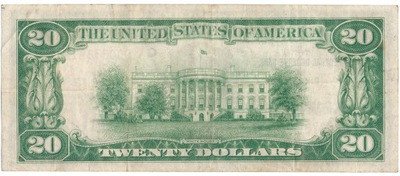 Banknot USA 20 dolarów 1929 Chicago (National) st3