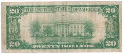 Banknot 20 dolarów 1928 Gold Certificate st.3+