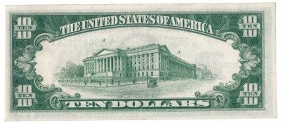 Banknot USA 10 dolarów 1934 A Silver Cert. st.1-