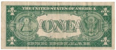 Banknot USA 1 dolar 1935 A Silver Hawaii st.3+