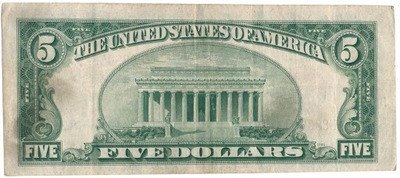 Banknot USA 5 dolarów 1928 F st.3-