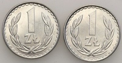 PRL 1 złoty 1982 Al zestaw 2 sztuk st.1