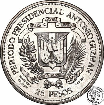 Dominikana 25 Pesos 1979 Jan Paweł II st.1