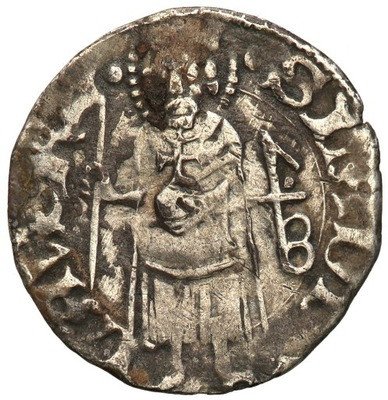 Węgry Ludwik Węgierski 1342-1382 denar Buda st.3