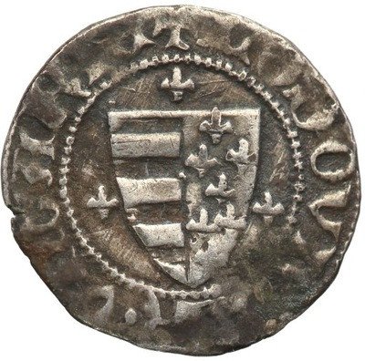 Węgry Ludwik Węgierski 1342-1382 denar Buda st.3