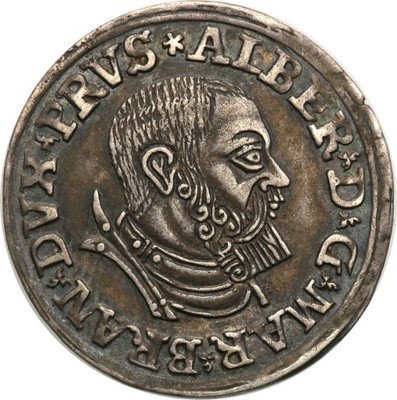 Prusy Książęce Albrecht trojak 1535 Królewiec st2-