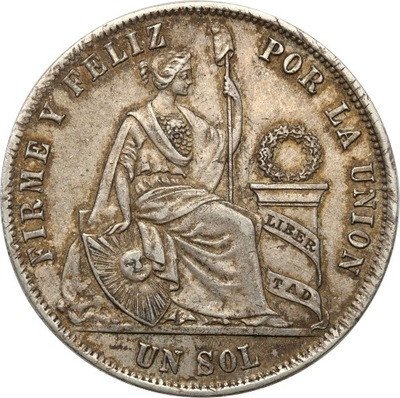 Peru 1 Sol 1871 st.3+